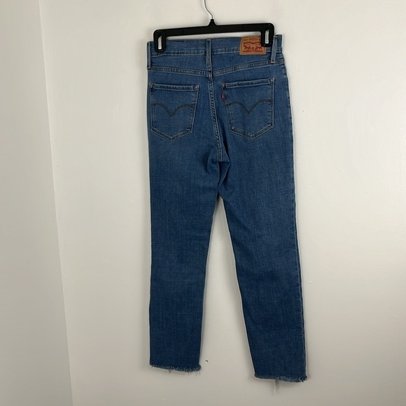 Levis 724 Distressed High Rise Straight Crop Jeans - Picture 8 of 10